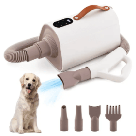 1 Pc Dog Cat Hair Blower With Negative Ion Function And Adjustable Temperature (Color: White)